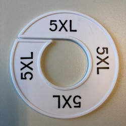 Maatring 9cm wit/zw 5XL Maatring 9cm wit/zw 5XL