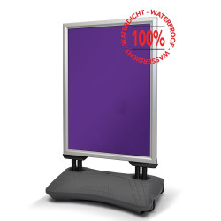 Stoepbord B2 50x70cm zilver Stoepbord B2 50x70cm zilver