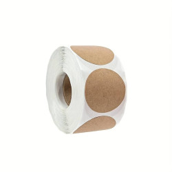 Prijssticker etiket Ø25mm kraftpapier 500st Tl200123-002 Prijssticker etiket Ø25mm kraftpapier 500st Tl200123-002