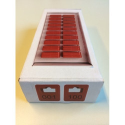 Garderobenummers rood genummerd Td35990019 Garderobenummers rood genummerd Td35990019