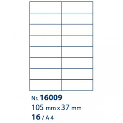Acropaq etiketten A4 105x37mm 100vel à 16st Tac16009 Acropaq etiketten A4 105x37mm 100vel à 16st Tac16009