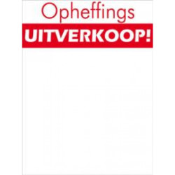 Prijskaart opheffings uitverkoop 6x8cm 100st Prijskaart opheffings uitverkoop 6x8cm 100st