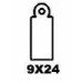 Apli hangetiket met koord 9x24mm 1000st Apli hangetiket met koord 9x24mm 1000st