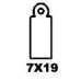 Apli hangetiket met koord 7x19mm 1000st