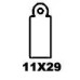 Apli hangetiket met koord 11x29mm 1000st Apli hangetiket met koord 11x29mm 1000st