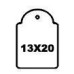 Apli hangetiket met koord 13x20mm 1000st Apli hangetiket met koord 13x20mm 1000st