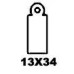 Apli hangetiket met koord 13x34mm 1000st Apli hangetiket met koord 13x34mm 1000st
