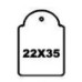 Apli hangetiket met koord 22x35mm 500st 