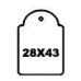 Apli hangetiket met koord 28x43mm 500st Apli hangetiket met koord 28x43mm 500st