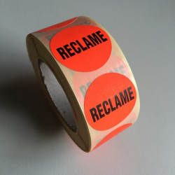 Etiket 27mm fluor rood Reclame 500/rol Td27511506 Etiket 27mm fluor rood Reclame 500/rol Td27511506