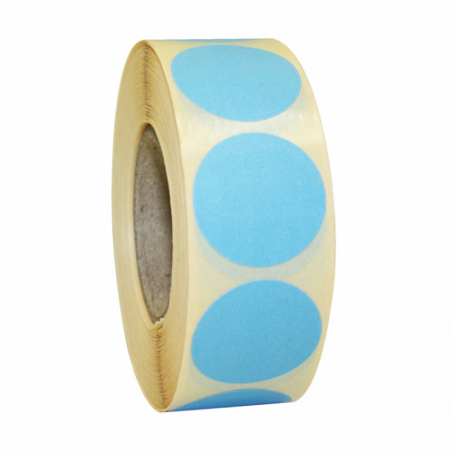 Prijssticker Ø35mm blauw 1000/rol Prijssticker Ø35mm blauw 1000/rol