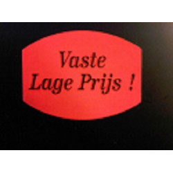 Prijssticker 33x25mm fluor rood 500/rol Td27511509 Prijssticker 33x25mm fluor rood 500/rol Td27511509