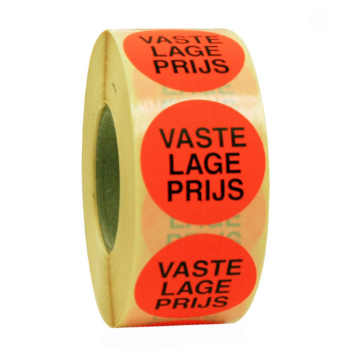 Etiket ∅35mm fluor rood Vaste Lage Prijs 1000/rol Td27511507 Etiket ∅35mm fluor rood Vaste Lage Prijs 1000/rol Td27511507