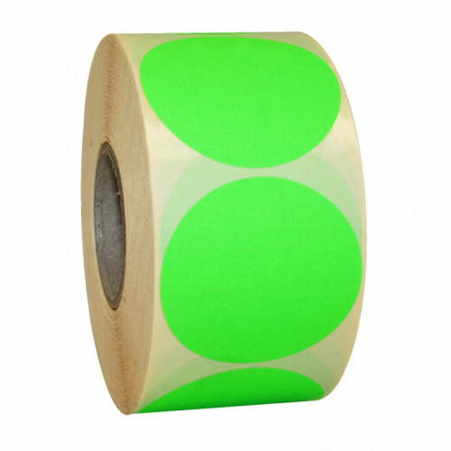Prijssticker Ø50mm fluor groen 1000/rol Prijssticker Ø50mm fluor groen 1000/rol