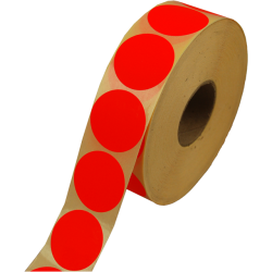 Prijssticker Ø35mm fluor rood 2000/rol Prijssticker Ø35mm fluor rood 2000/rol