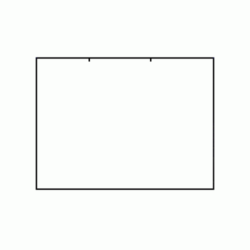 Etiket 37x36mm wit 400/rol 