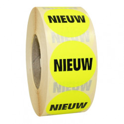 Prijssticker Ø35mm fluor geel NIEUW 1000/rol Prijssticker Ø35mm fluor geel NIEUW 1000/rol