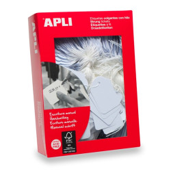 Apli hangetiket met koord 22x35mm 500st Apli hangetiket met koord 22x35mm 500st