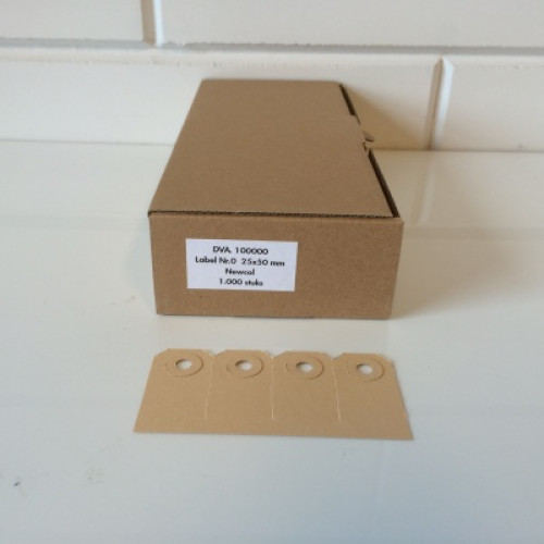 Manilla-labels (nr 0) 25x50mm 1000st