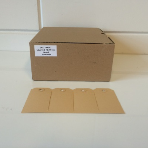 Manilla-labels (nr 3) 45x90mm 1000st Td35945090 Manilla-labels (nr 3) 45x90mm 1000st Td35945090