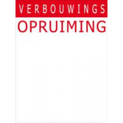 Prijskaart verbouwings opruiming 6x8cm 100st Prijskaart verbouwings opruiming 6x8cm 100st