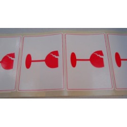 Etiket voor op pakketten wit/rood Td27513232 Etiket voor op pakketten wit/rood Td27513232