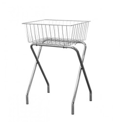 Mand chroom met onderstel 75x55x85cm 