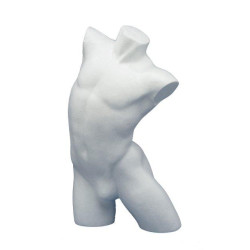 Herenbuste / lingerietorso zonder arm wit Tms1131 Herenbuste / lingerietorso zonder arm wit Tms1131