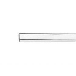 Plat ovale buis chroom 100x4x2cm 