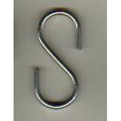 S-draadhaak 36mm dikte 2mm 50st. Td13001030 S-draadhaak 36mm dikte 2mm 50st. Td13001030