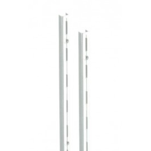 Wandrail wit enkele perforatie 200cm Wandrail wit enkele perforatie 200cm