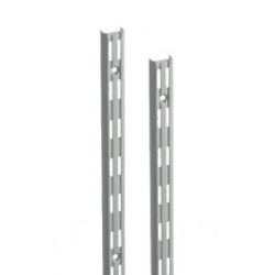 Wandrail RAL 9006 dubbele perforatie 200cm Wandrail RAL 9006 dubbele perforatie 200cm