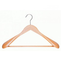 Houten kledinghanger brede schouder+broeklat HH13139L Houten kledinghanger brede schouder+broeklat HH13139L