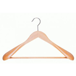 Houten kledinghanger brede schouder+broeklat 20st HH13139 Houten kledinghanger brede schouder+broeklat 20st HH13139