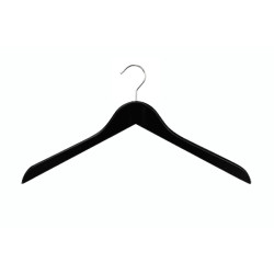 Houten hanger zwart licht geknikt 100st HH01029