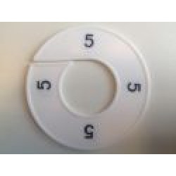 Maatring 9cm wit/zw 5