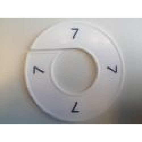 Maatring 9cm wit/zw 7 