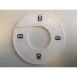 Maatring 9cm wit/zw 8 