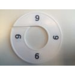 Maatring 9cm wit/zw 9 