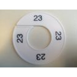 Maatring 9cm wit/zw 23 