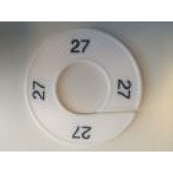 Maatring 9cm wit/zw 27 