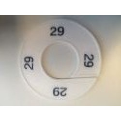 Maatring 9cm wit/zw 29 
