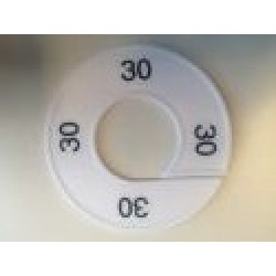 Maatring 9cm wit/zw 30 