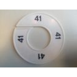 Maatring 9cm wit/zw 41 