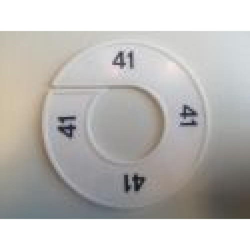 Maatring 9cm wit/zw 41 