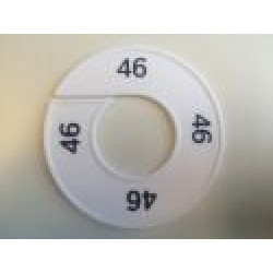 Maatring 9cm wit/zw 46 