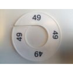 Maatring 9cm wit/zw 49 
