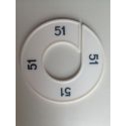 Maatring 9cm wit/zw 51 