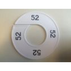 Maatring 9cm wit/zw 52 