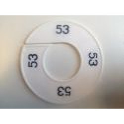 Maatring 9cm wit/zw 53 